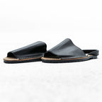 Menorquina d’ESTIU Black Leather Avarca Sandals Made in Spain Size 43