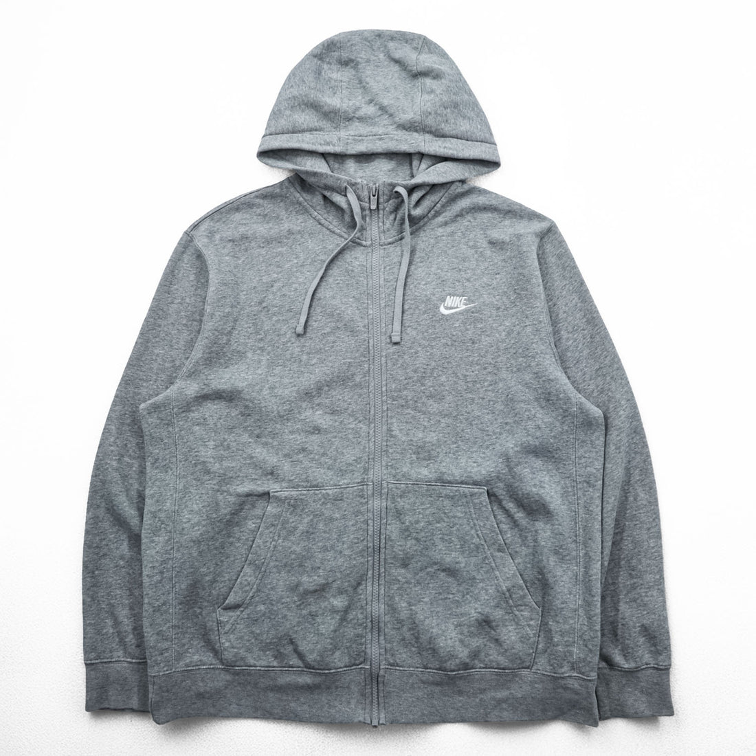 NIKE Club Zip Up Hoodie L Grey BV2645-063