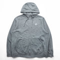 NIKE Club Zip Up Hoodie L Grey BV2645-063