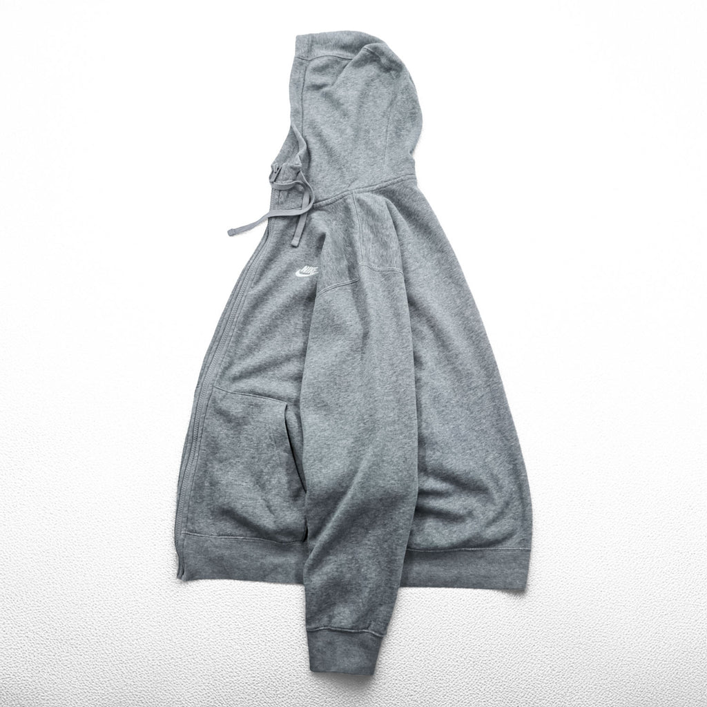 NIKE Club Zip Up Hoodie L Grey BV2645-063