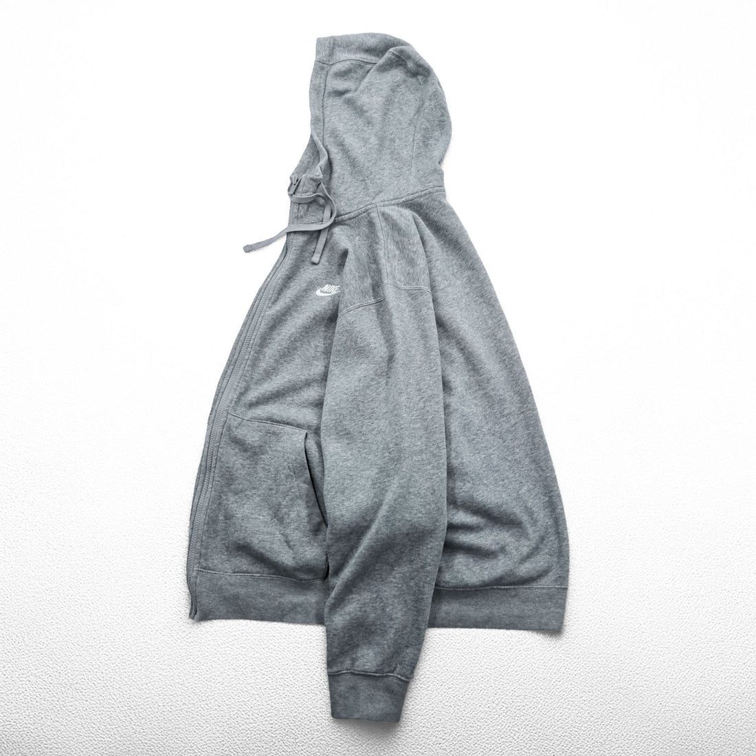 NIKE Club Zip Up Hoodie L Grey BV2645-063