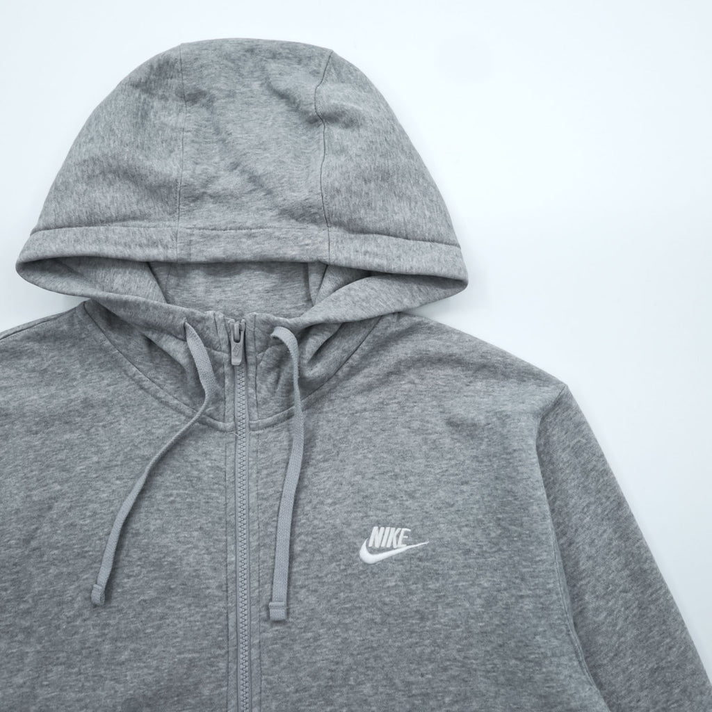 NIKE Club Zip Up Hoodie L Grey BV2645-063