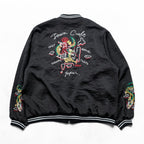 TOWNCRAFT Souvenir Jacket, Size L, Black, FREAK'S STORE Exclusive, Town Folk Art JAPAN, Tsutenkaku Tower Dragon Embroidery, IDEAL Zipper, 221-1531