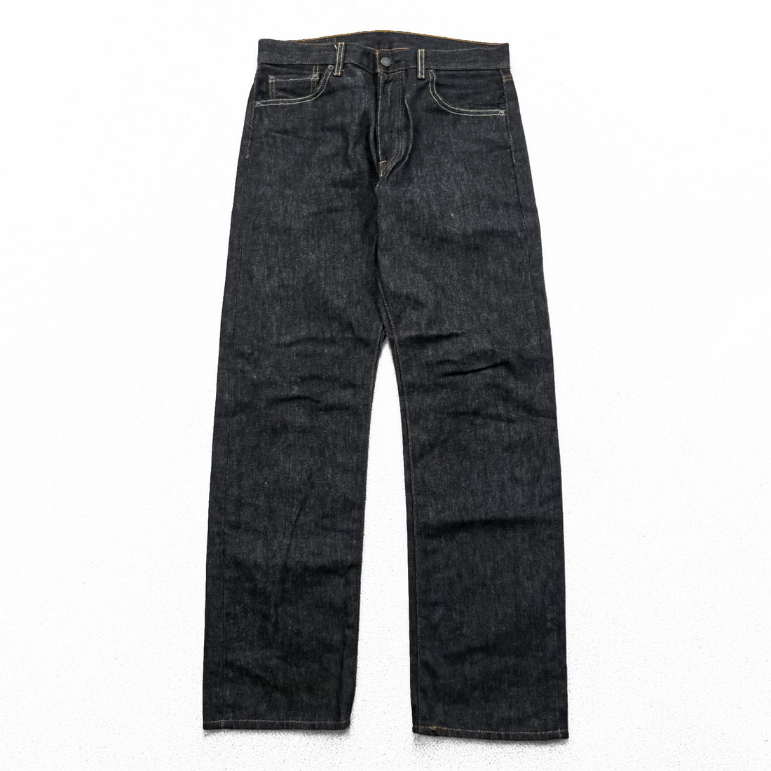 Levi's 501 リジッド デニムパンツ ジーンズ M ブラック ストレート ボタンフライ 00501-0226