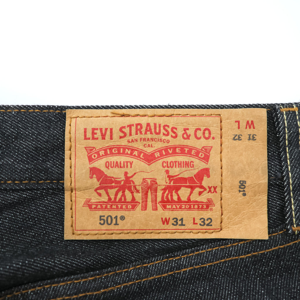 Levi Strauss 501 Rigid Denim Pants Jeans, Size M, Indigo Blue, US Model, Unwashed, 00501-0226