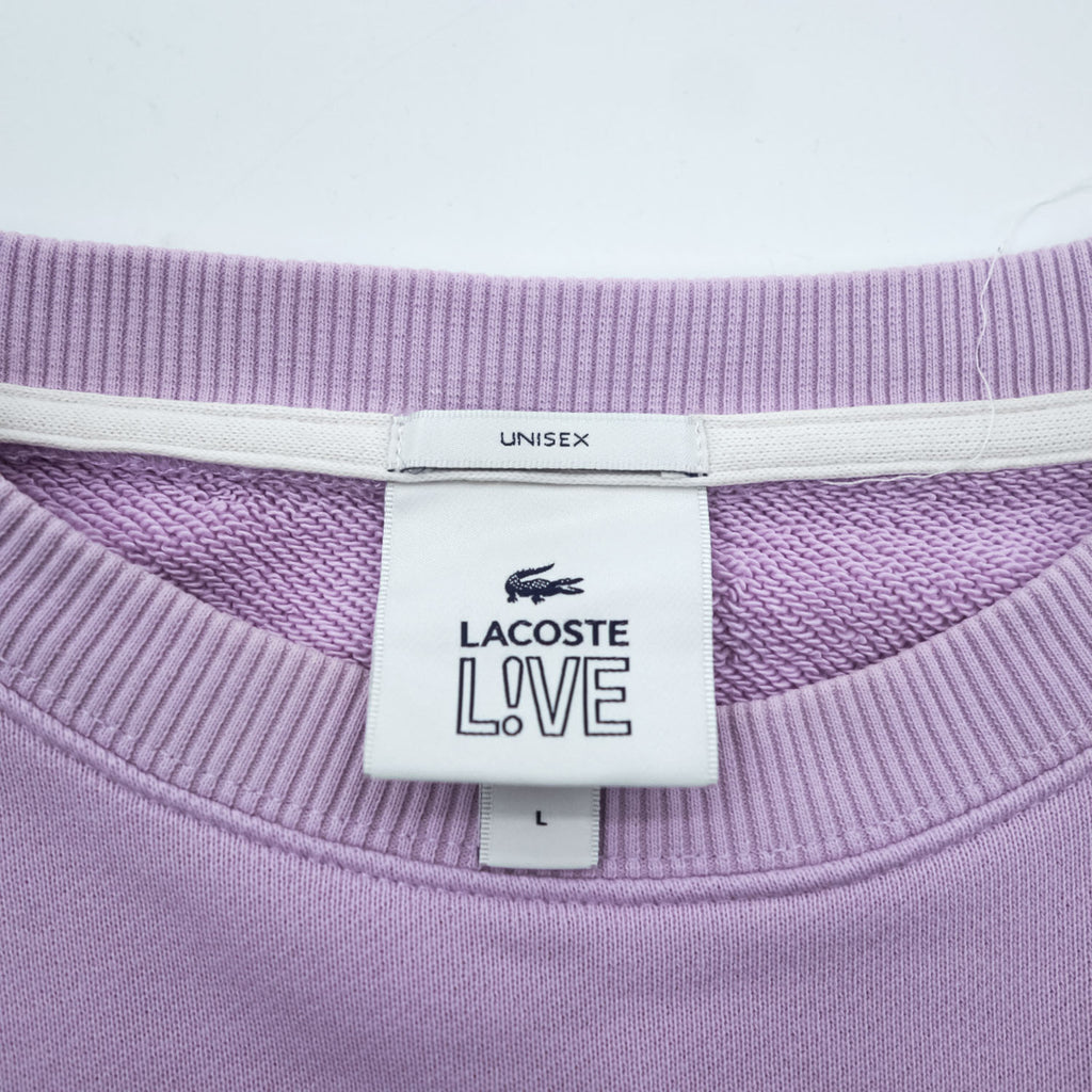 LACOSTE Reverse Weave Sweatshirt, Size L, Purple, LIVE, Unisex, SH8054