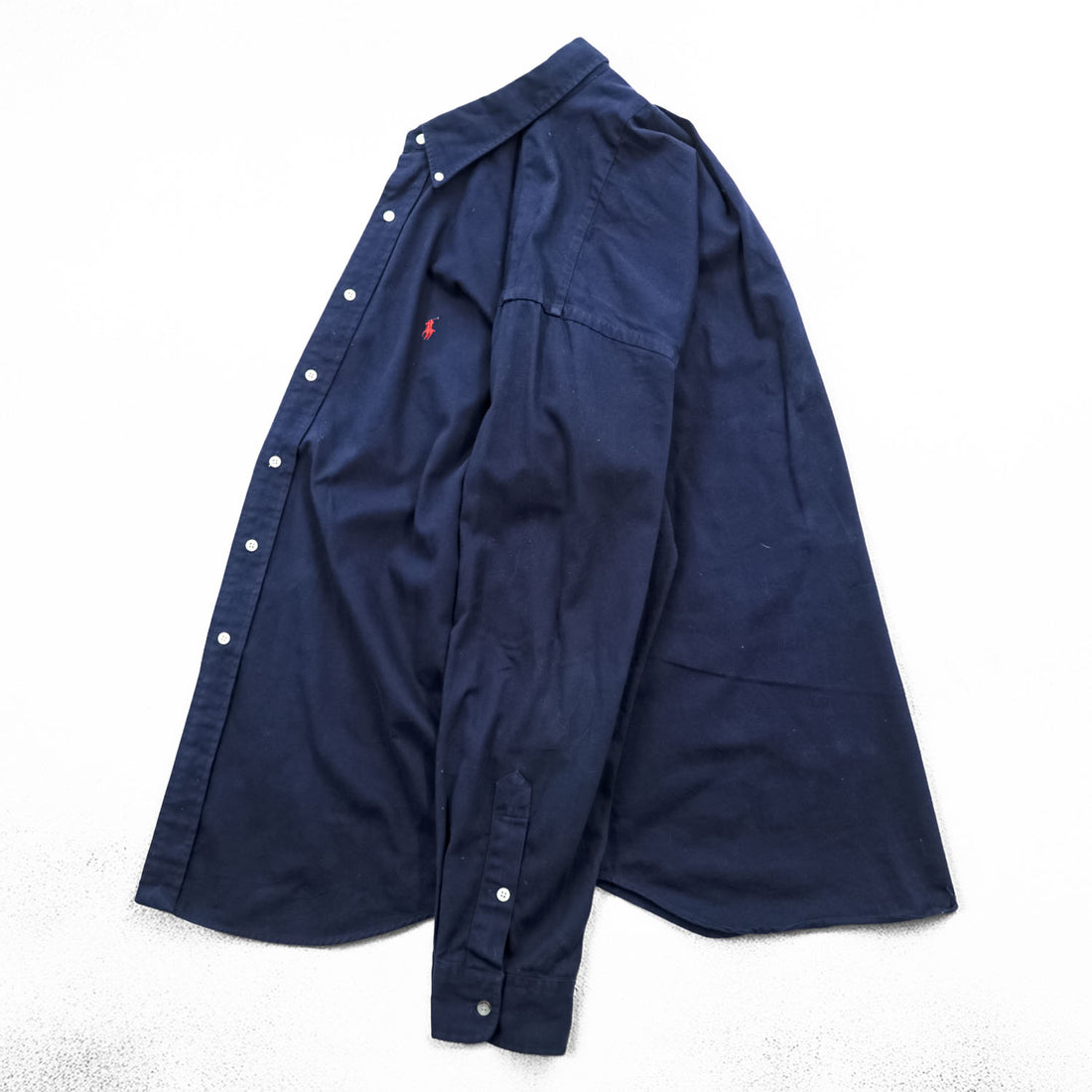 Ralph Lauren 90年代 ヴィンテージ  BLAKE 長袖シャツ XL ネイビー ボタンダウン スモールポニー ロゴ 刺繍 ビッグサイズ