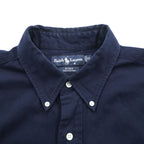 Ralph Lauren 90年代 ヴィンテージ  BLAKE 長袖シャツ XL ネイビー ボタンダウン スモールポニー ロゴ 刺繍 ビッグサイズ