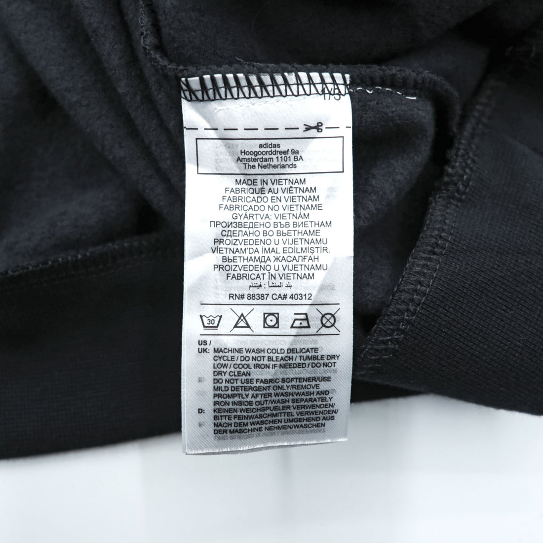 adidas パイル地 クルーネック スウェット トレーナー M ブラック CORE CREW 未使用品 HN4551