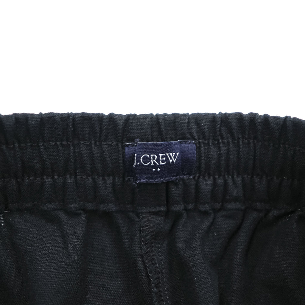 J.Crew Linen Cotton Easy Pants Black Drawstring Waist Wide Leg Casual Mens L