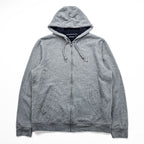 NAUTICA ジップパーカー L グレー コットン フロントポケット K83070
