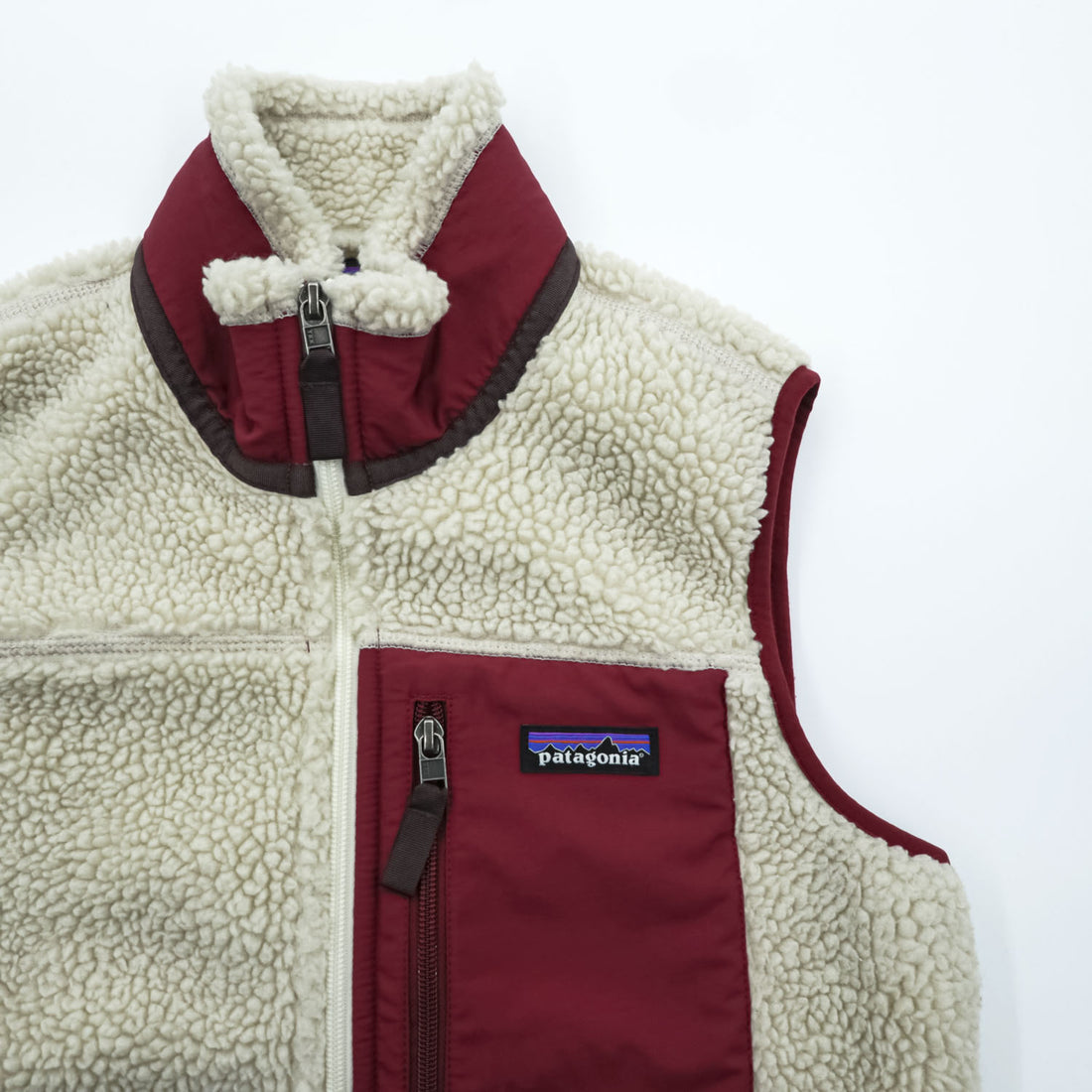 Patagonia Classic Retro-X Vest 23083 NARR Natural Arrow Red Fleece Sherpa Size S