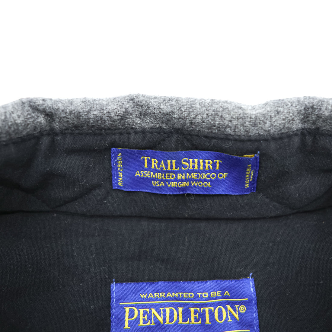 PENDLETON Long-Sleeve Flannel Shirt, Size XL, Grey, TRAIL SHIRT, Leather Elbow Patches