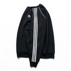 adidas Originals Sweatshirt, Size 2XL, Black, Prime Blue, 3-Striped Trefoil logo, GU8210