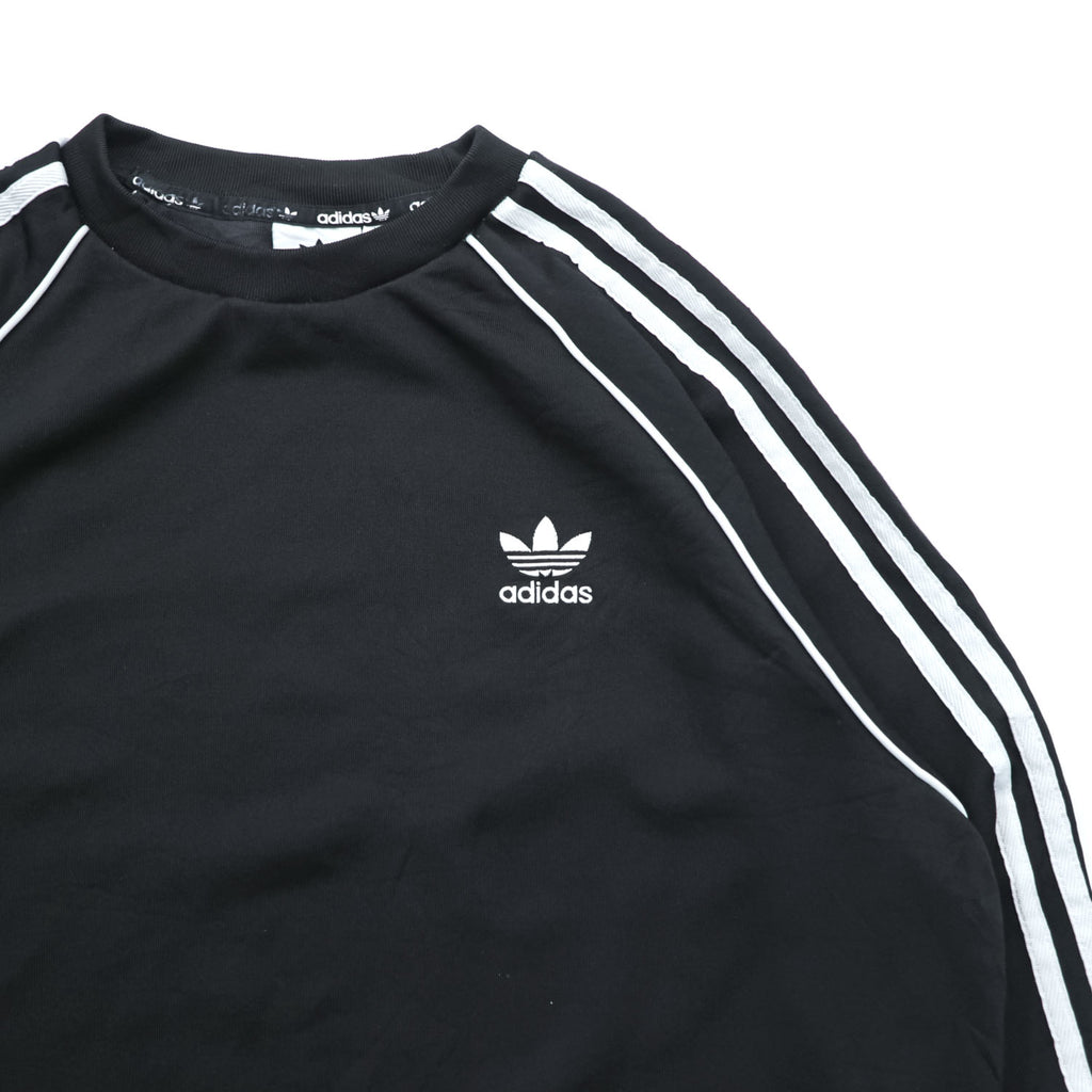 adidas Originals Sweatshirt, Size 2XL, Black, Prime Blue, 3-Striped Trefoil logo, GU8210