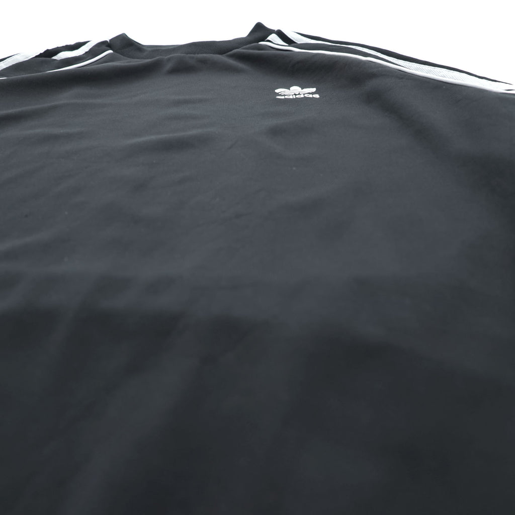 adidas Originals Sweatshirt, Size 2XL, Black, Prime Blue, 3-Striped Trefoil logo, GU8210
