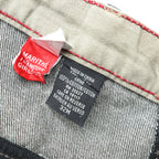 Marithe Francois Girbaud Wide Leg Denim Jeans Dark Indigo Contrast Stitch 32M Baggy