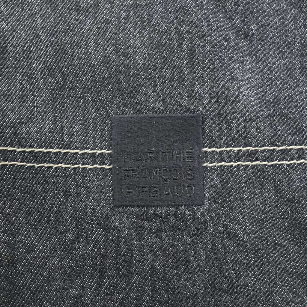 Marithe Francois Girbaud Wide Leg Denim Jeans Dark Indigo Contrast Stitch 32M Baggy