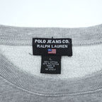 Polo Ralph Lauren 90年代 ヴィンテージ 星条旗 プリント スウェット トレーナー L グレー POLO JEANS CO.