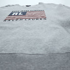 Polo Ralph Lauren 90年代 ヴィンテージ 星条旗 プリント スウェット トレーナー L グレー POLO JEANS CO.