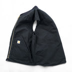 Carhartt V01 BLK Duck Vest Black Quilted Insulated Rib Collar Full Zip 2XL Regular