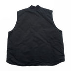Carhartt V01 BLK Duck Vest Black Quilted Insulated Rib Collar Full Zip 2XL Regular