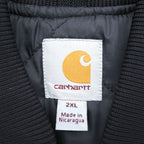 Carhartt V01 BLK Duck Vest Black Quilted Insulated Rib Collar Full Zip 2XL Regular