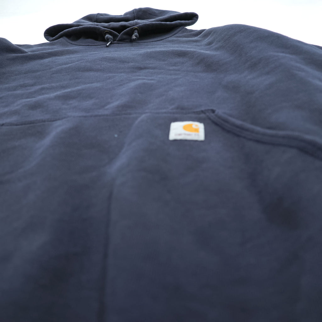 carhartt ルーズフィット プルオーバー パーカー XL ネイビー LOOSE FIT カンガルーポケット TS0121