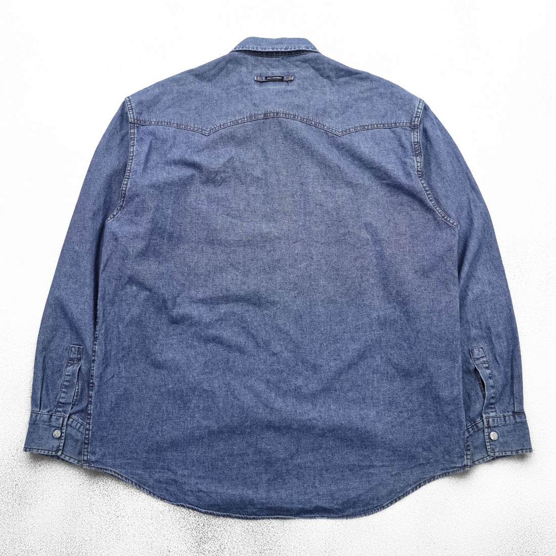 HARLEY DAVIDSON Denim Long-Sleeve Western Shirt, Size XL, Blue, Snap Button
