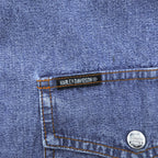 HARLEY DAVIDSON Denim Long-Sleeve Western Shirt, Size XL, Blue, Snap Button