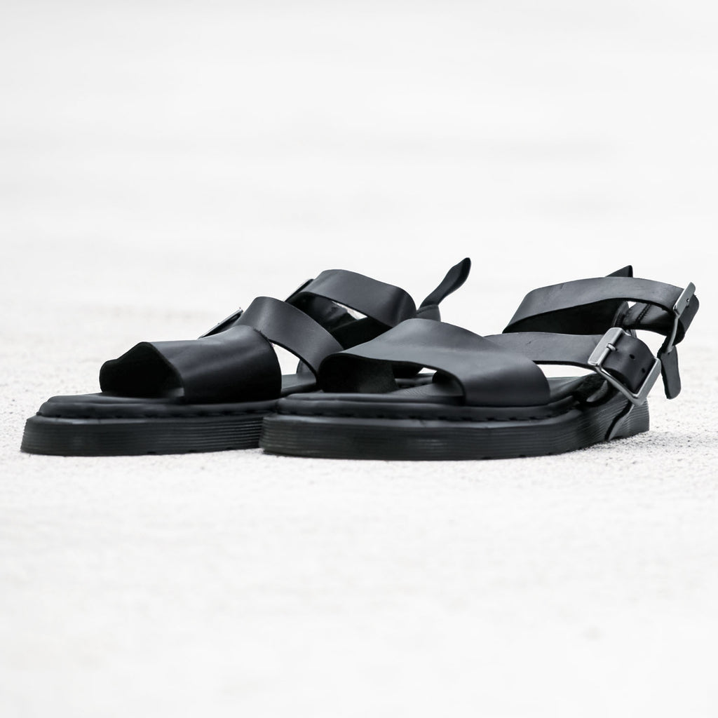 Dr. Martens Gryphon Black Leather Strap Sandals UK8 EU43 US10 Mens