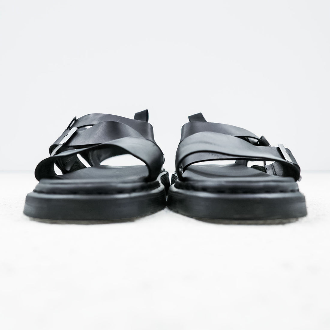 Dr. Martens Gryphon Black Leather Strap Sandals UK8 EU43 US10 Mens