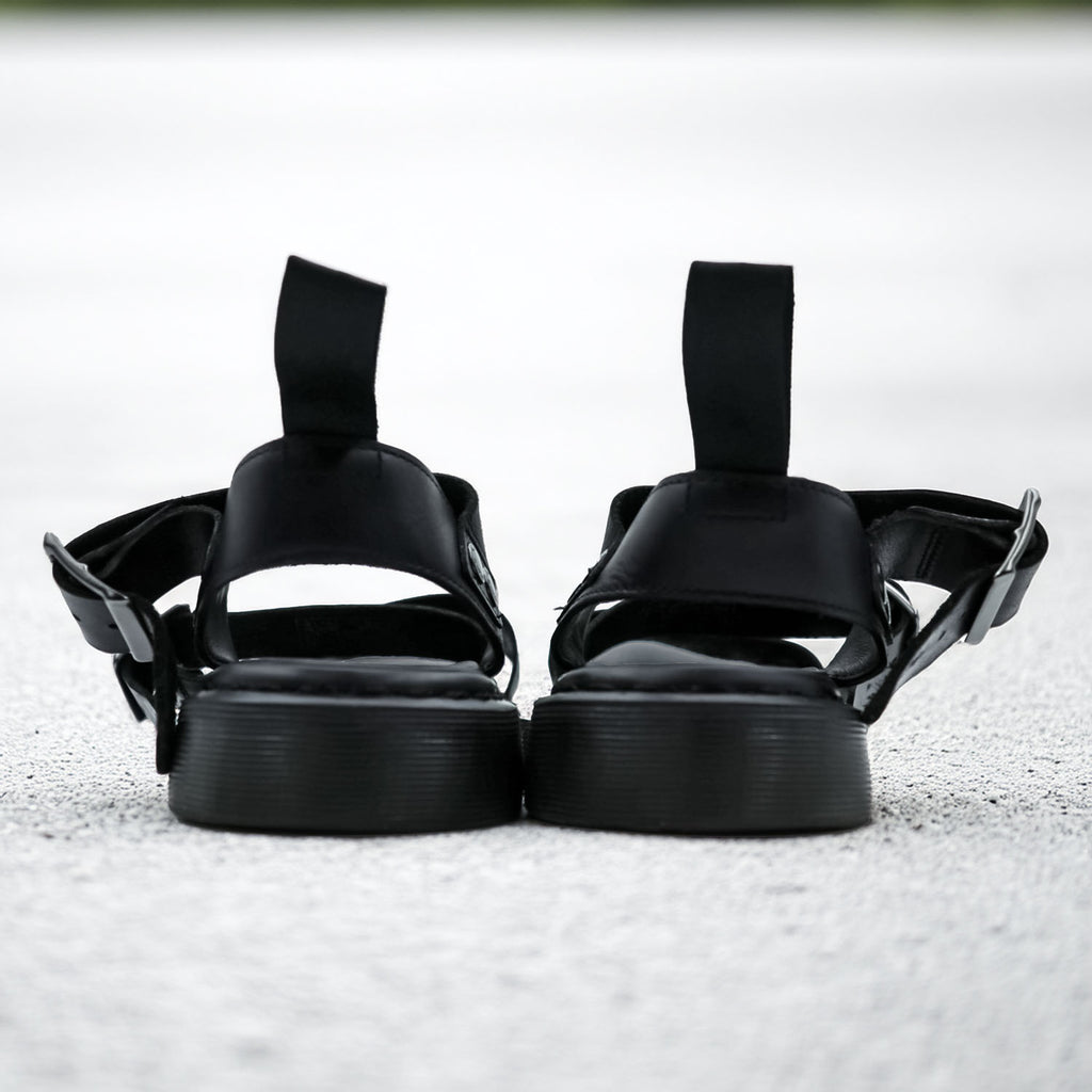 Dr. Martens Gryphon Black Leather Strap Sandals UK8 EU43 US10 Mens