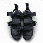 Dr. Martens Gryphon Black Leather Strap Sandals UK8 EU43 US10 Mens