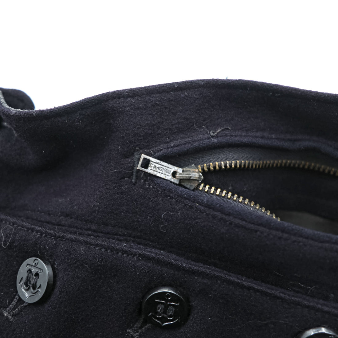 40年代 US NAVY 米軍 ヴィンテージ NAVAL CLOTHING FACTORY 13ボタン セーラーパンツ M ネイビー メルトンウール ワイド フレア SERVALジップ ステンシル