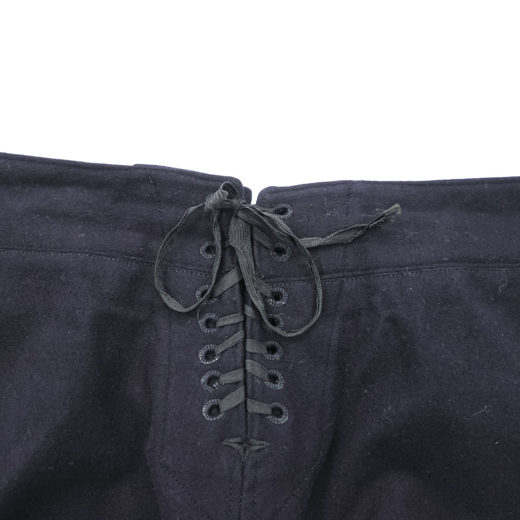 40年代 US NAVY 米軍 ヴィンテージ NAVAL CLOTHING FACTORY 13ボタン セーラーパンツ M ネイビー メルトンウール ワイド フレア SERVALジップ ステンシル