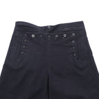 40年代 US NAVY 米軍 ヴィンテージ NAVAL CLOTHING FACTORY 13ボタン セーラーパンツ M ネイビー メルトンウール ワイド フレア SERVALジップ ステンシル