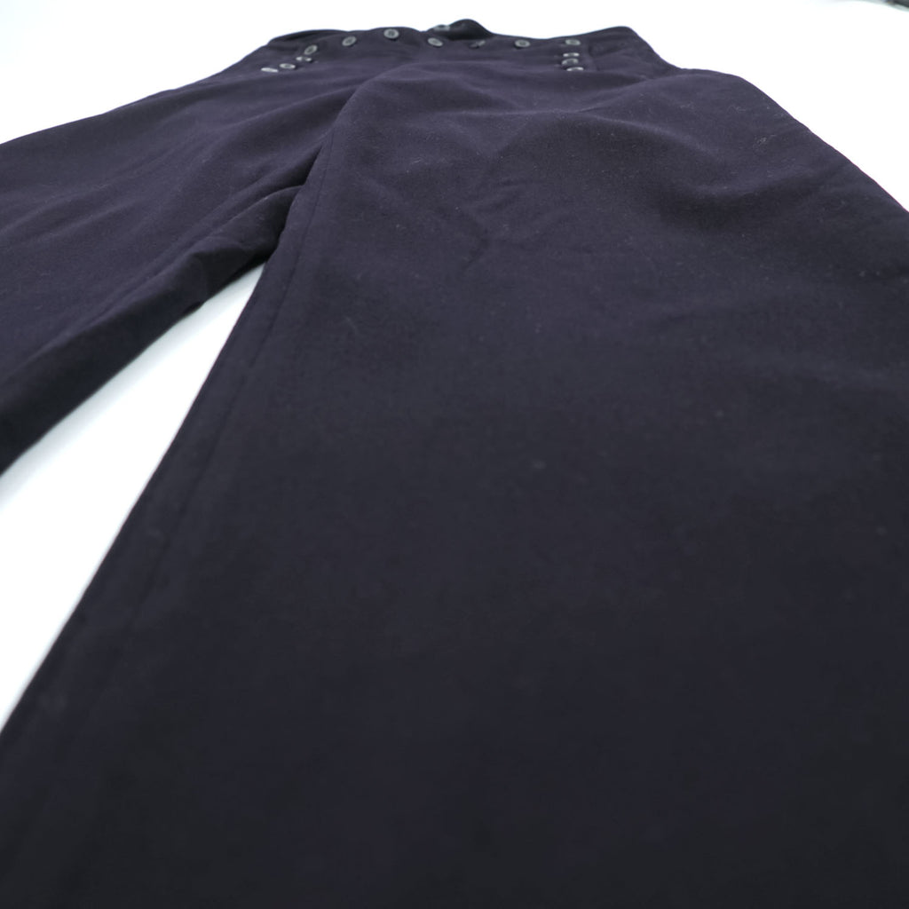 40年代 US NAVY 米軍 ヴィンテージ NAVAL CLOTHING FACTORY 13ボタン セーラーパンツ M ネイビー メルトンウール ワイド フレア SERVALジップ ステンシル