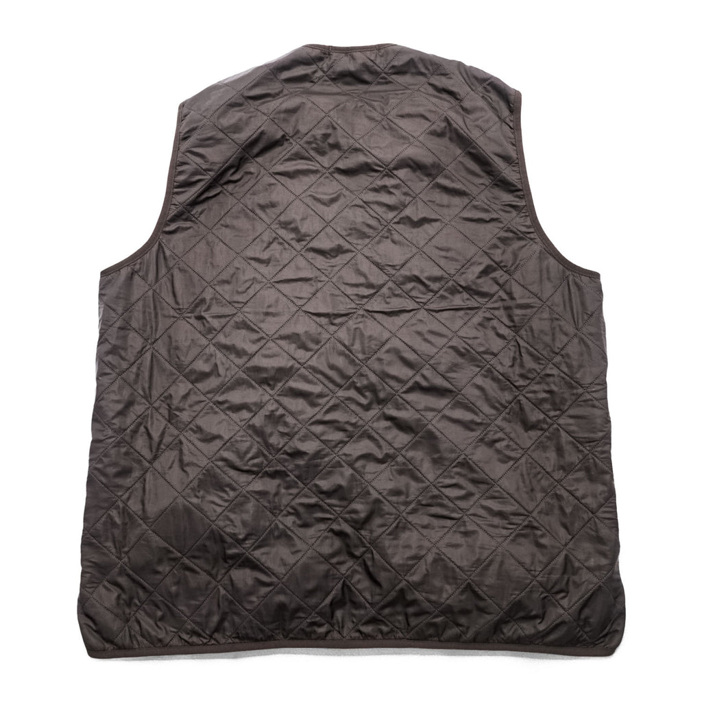 Barbour リバーシブル キルティングベスト フリースライナー XL ブラウン ナイロン MLI0002