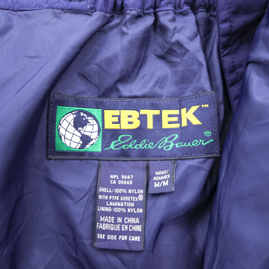 Eddie Bauer 90年代 ゴアテックス GORE-TEX シェル アウトドア テックパンツ M ブルー 防水 EBTEK