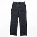 Lee Denim Pants Jeans, Size L, Black, CHICAGO, Button Fly, Leather Patch, USA Model