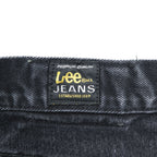 Lee Denim Pants Jeans, Size L, Black, CHICAGO, Button Fly, Leather Patch, USA Model