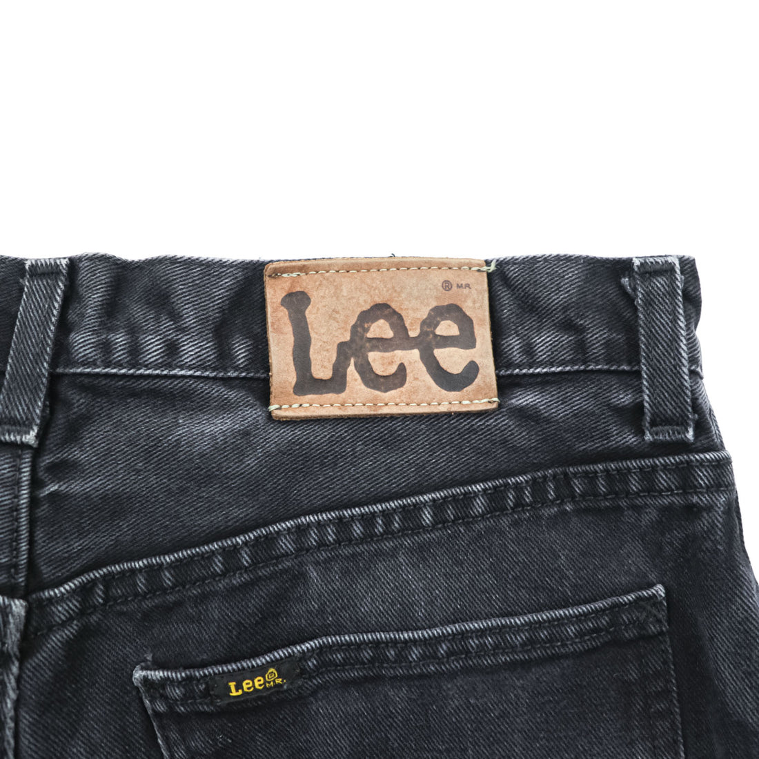 Lee Denim Pants Jeans, Size L, Black, CHICAGO, Button Fly, Leather Patch, USA Model
