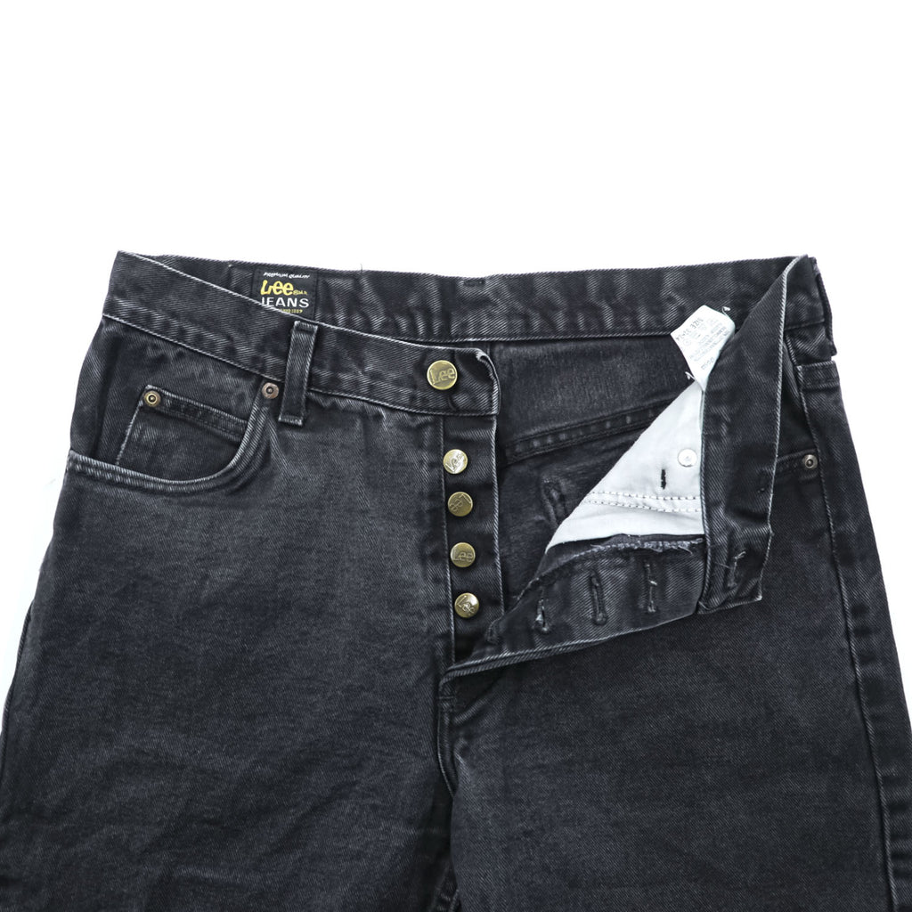 Lee Denim Pants Jeans, Size L, Black, CHICAGO, Button Fly, Leather Patch, USA Model