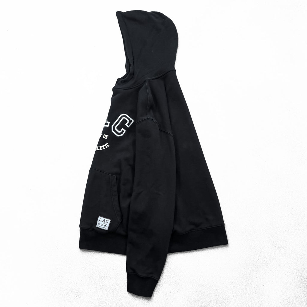 adidas originals AAC フーディー パーカー XL ブラック カンガルーポケット アーチロゴ トレフォイル HZ0700