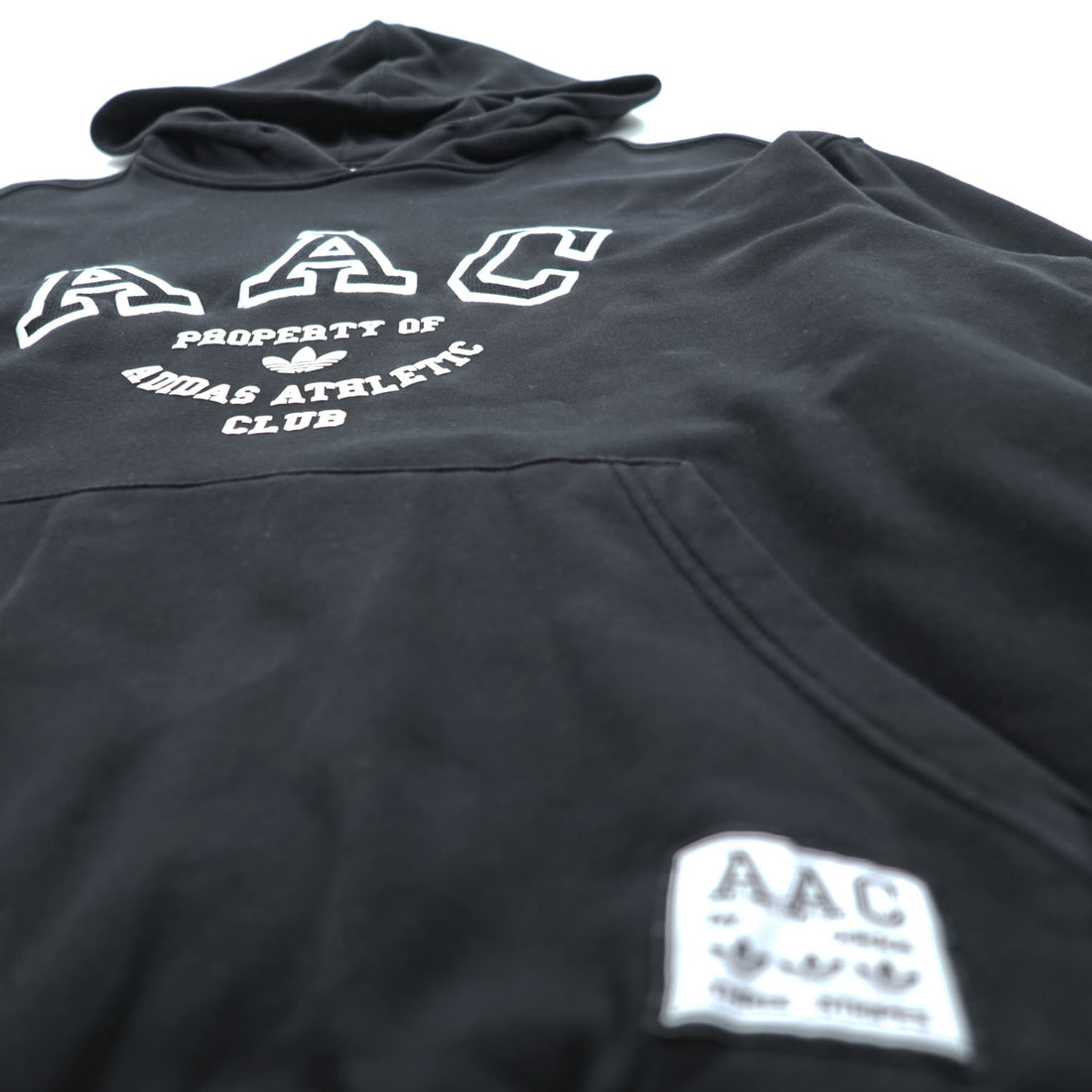 adidas originals AAC フーディー パーカー XL ブラック カンガルーポケット アーチロゴ トレフォイル HZ0700
