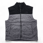 THE NORTH FACE Wool Blend Insulated Puffer Vest XL Gray, Black (A9U7)