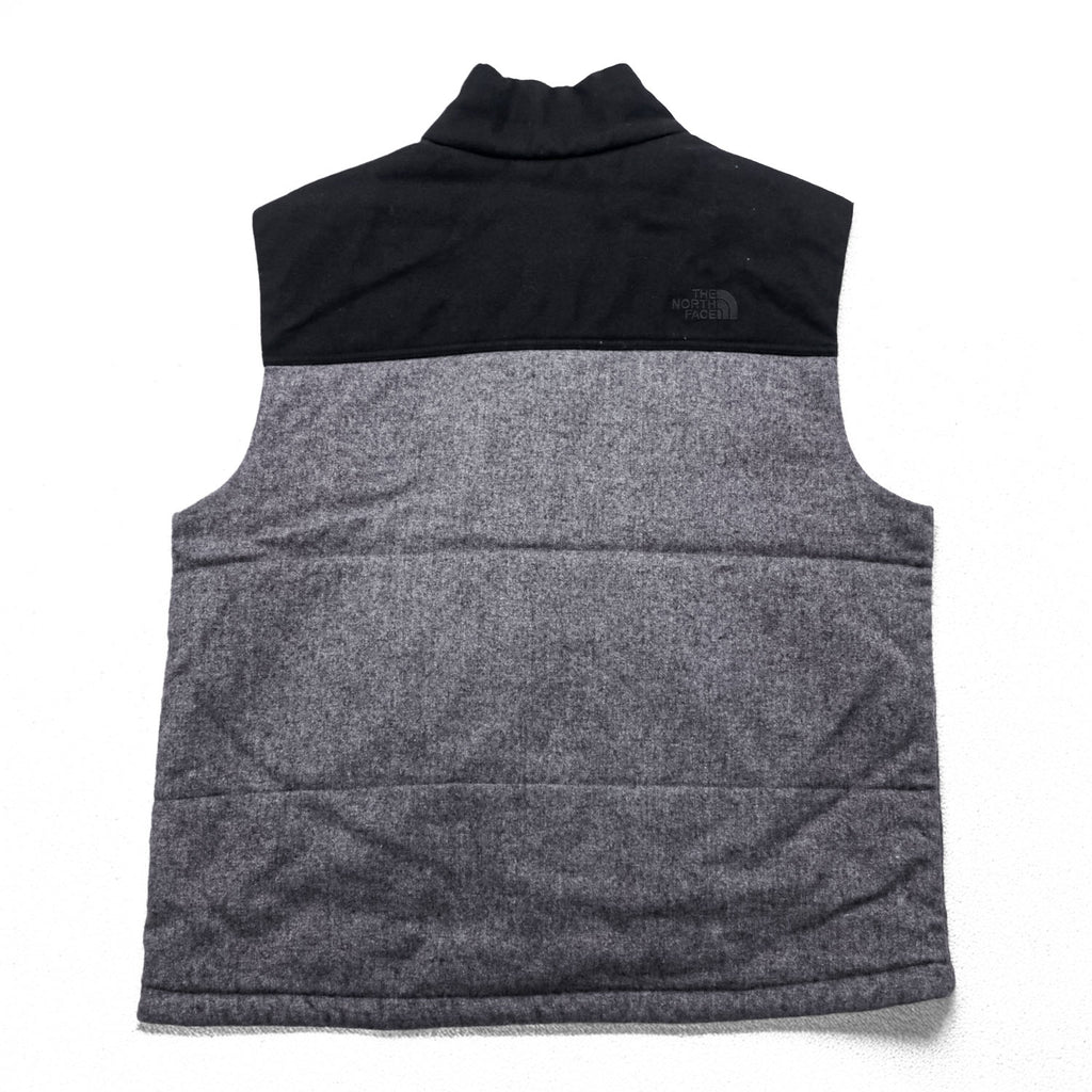 THE NORTH FACE Wool Blend Insulated Puffer Vest XL Gray, Black (A9U7)
