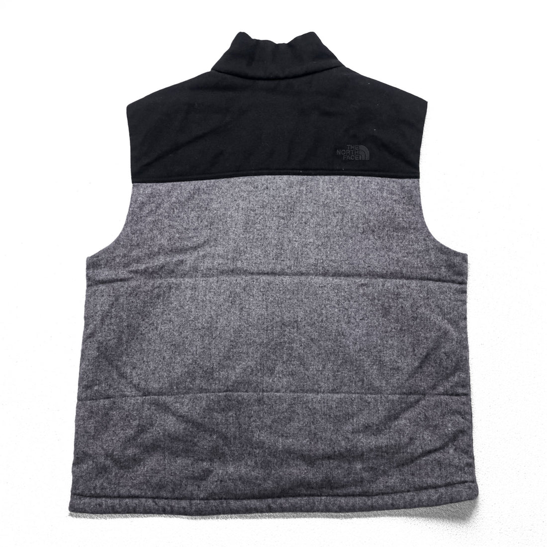 THE NORTH FACE Wool Blend Insulated Puffer Vest XL Gray, Black (A9U7)