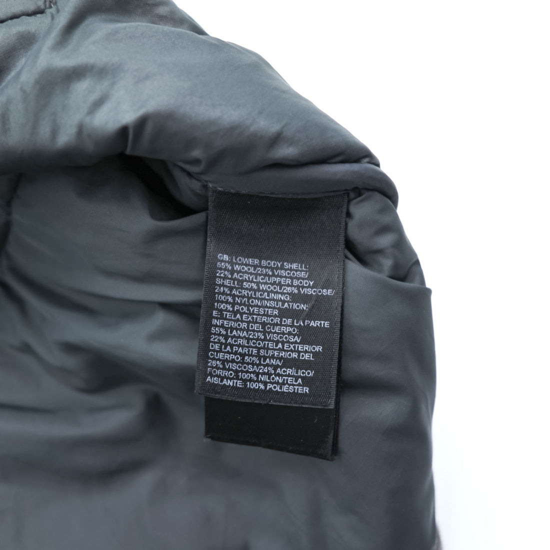 THE NORTH FACE Wool Blend Insulated Puffer Vest XL Gray, Black (A9U7)